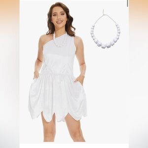 NWT  Wilma Flintstone inspired costume  Dress | necklace | earrings  XXL